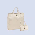 Customised Foldable Canvas Button String Bag