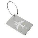 Rectangular Aluminium Luggage Tag 09