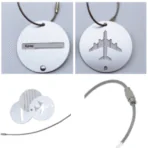 Round Aluminium Luggage Tag 03