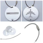 Round Aluminium Luggage Tag 03