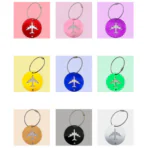 Round Aluminium Luggage Tag 05